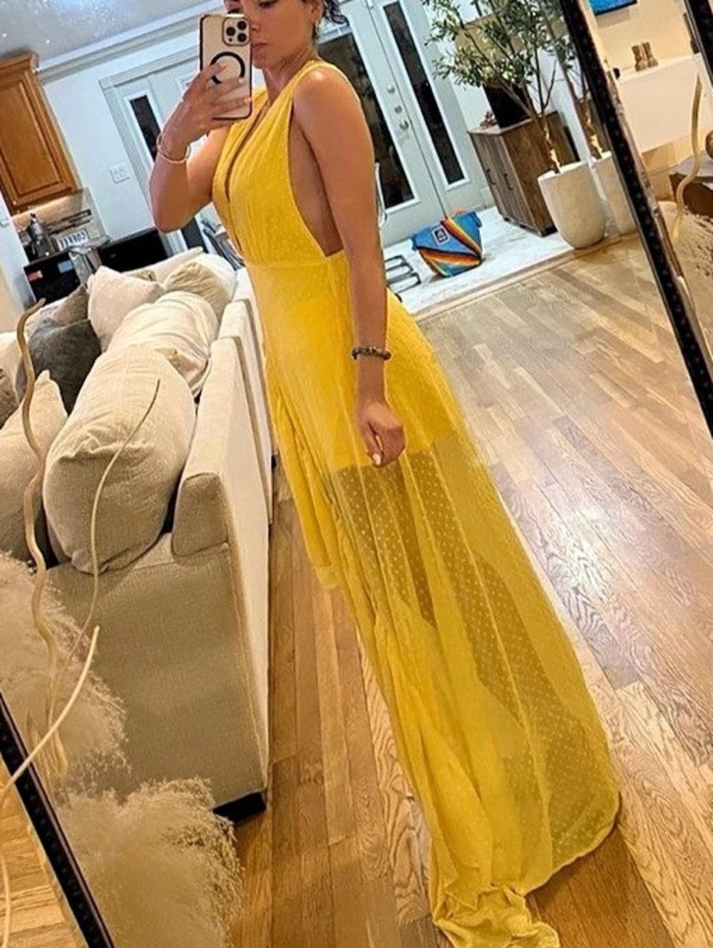 Yellow High-Low Dress - Picture 4 of 4